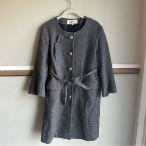 Hache Black White Houndstooth Wool Blend Button Jacket​